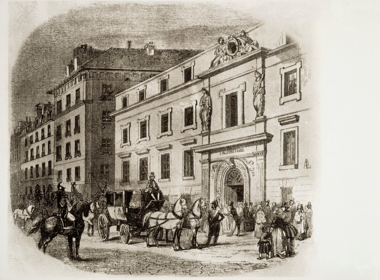 Paris Conservatorium på 1830-tallet (gravering) av French School