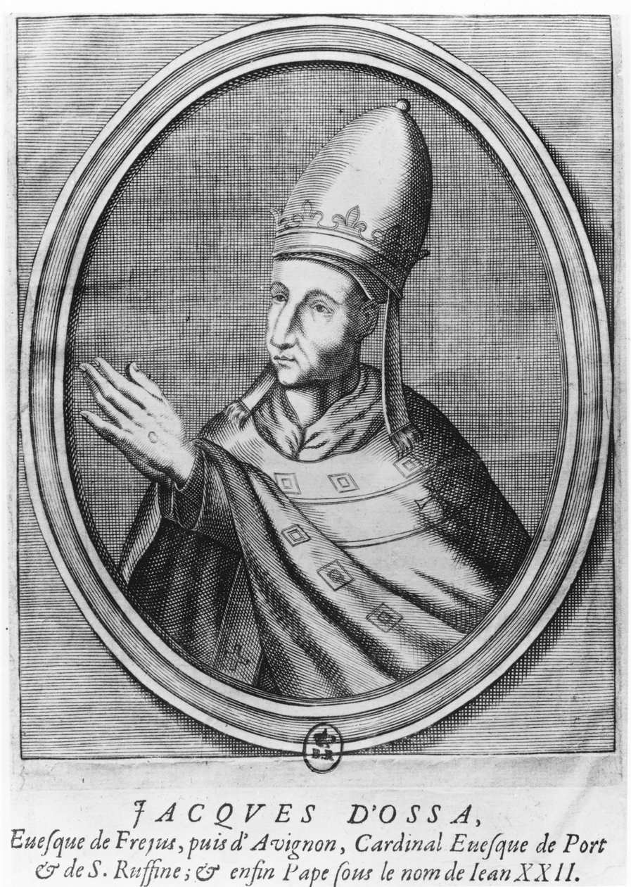 Pave Johannes XXII (gravering) av French School