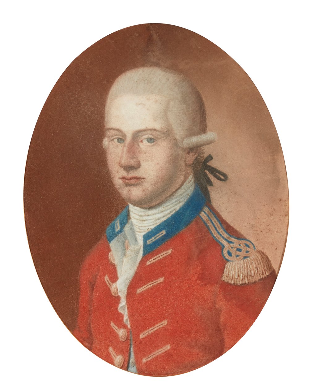 Portrett av en offiser (pastell) av French School