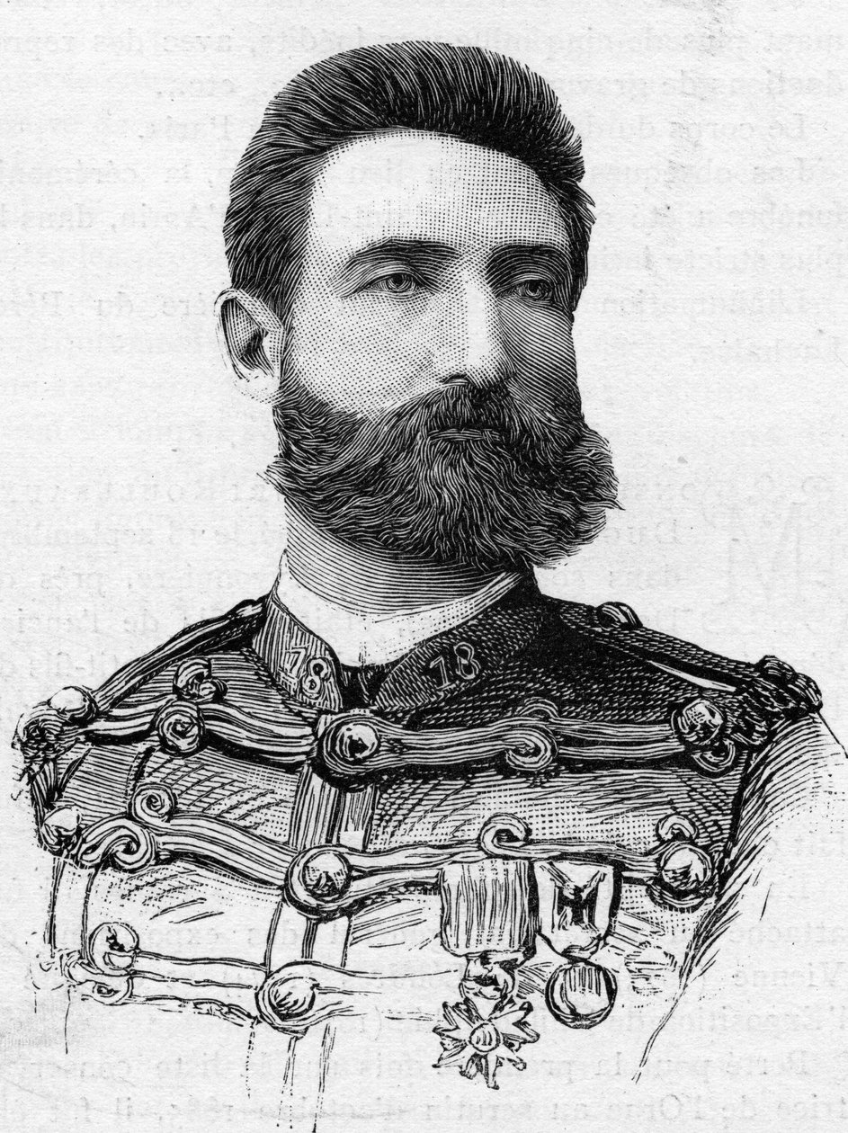 Portrett av kaptein J. Schmidt (1842-1887). av French School