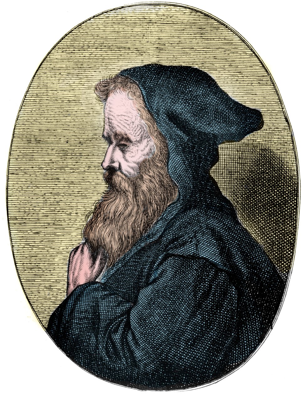 Portrett av Empedocles de.490 f.Kr., gresk filosof. av French School