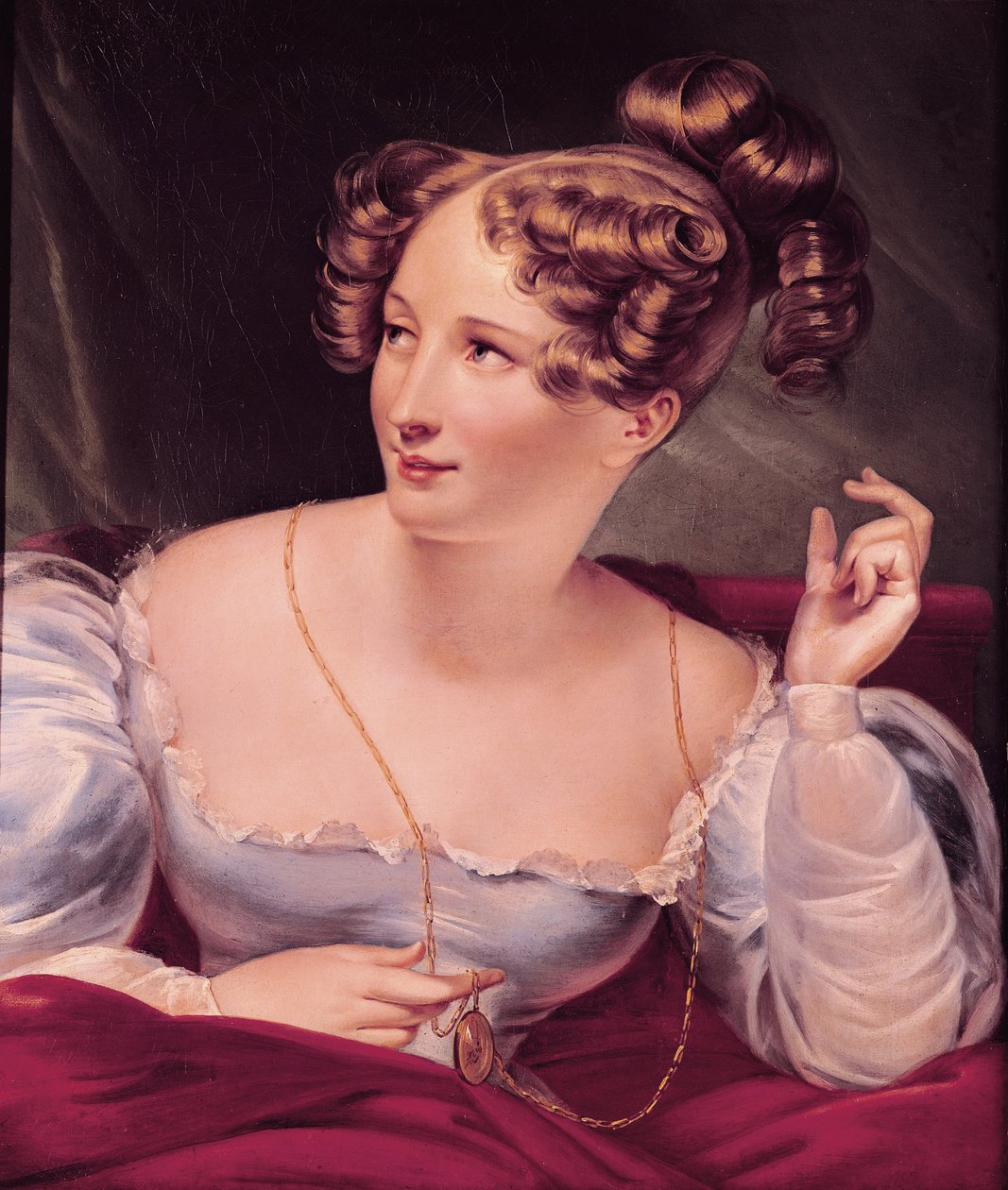Portrett av Harriet Smithson (1800-54) av French School
