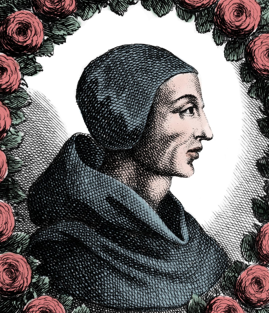 Portrett av John Duns Scotus (ca. 1265-c. 1308). av French School