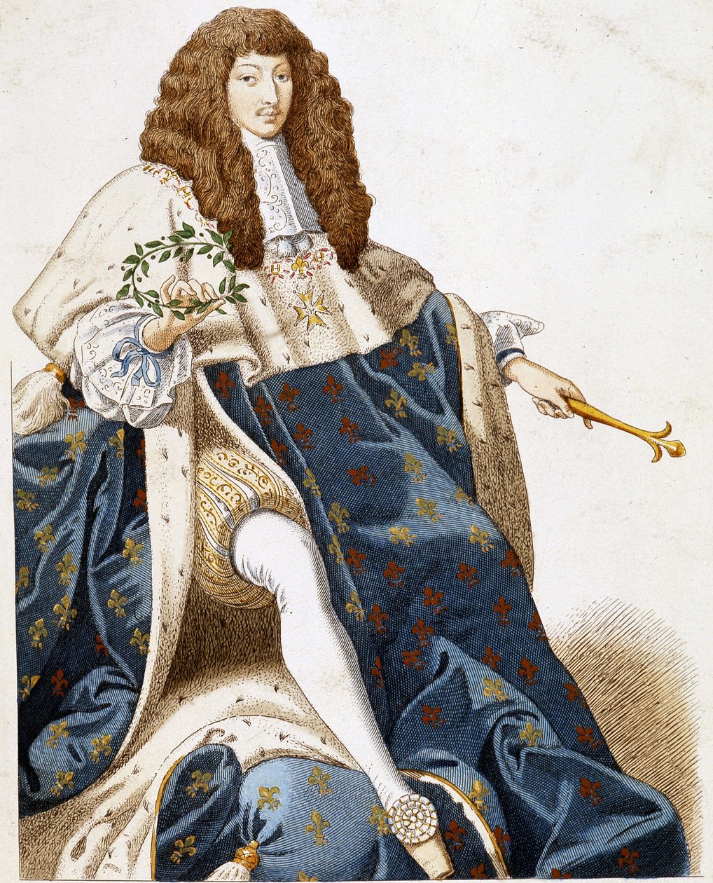 Portrett av Louis XIV, ung. av French School