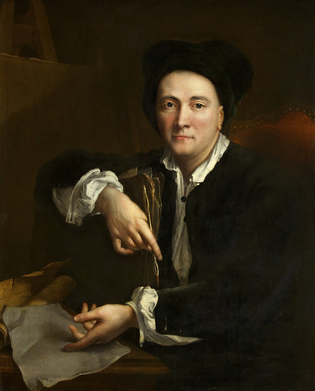Portrett av en kunstner av French School