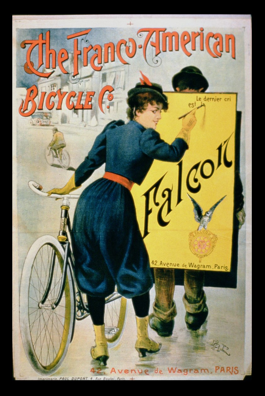 Plakatannonsering The Franco-American Bicycle Co., Paris av French School