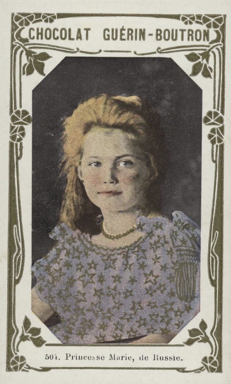 Prinsesse Marie, av Russland (farget bilde) av French School