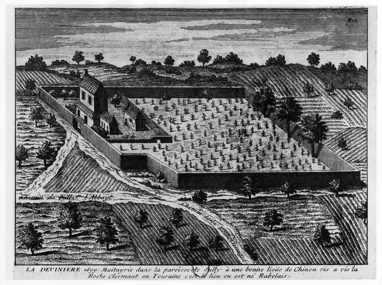 Rabelais, La Devinière: Rabelais fødested. av French School