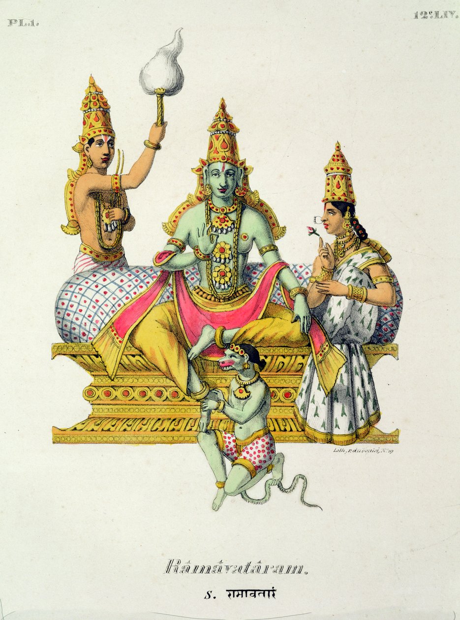 Rama, gravert av du Bouisi av French School