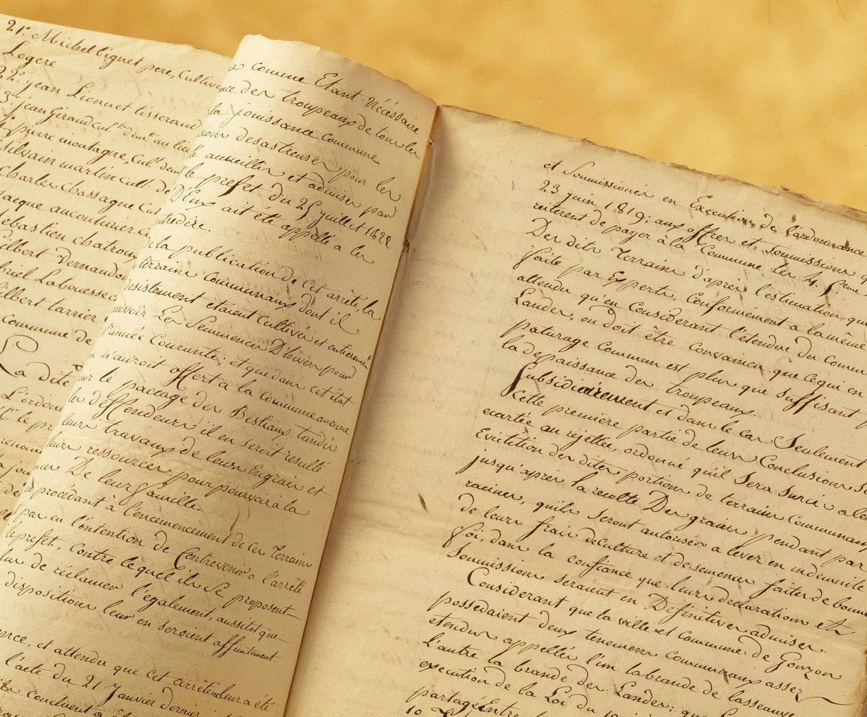Register of a French city. 18th century. av French School