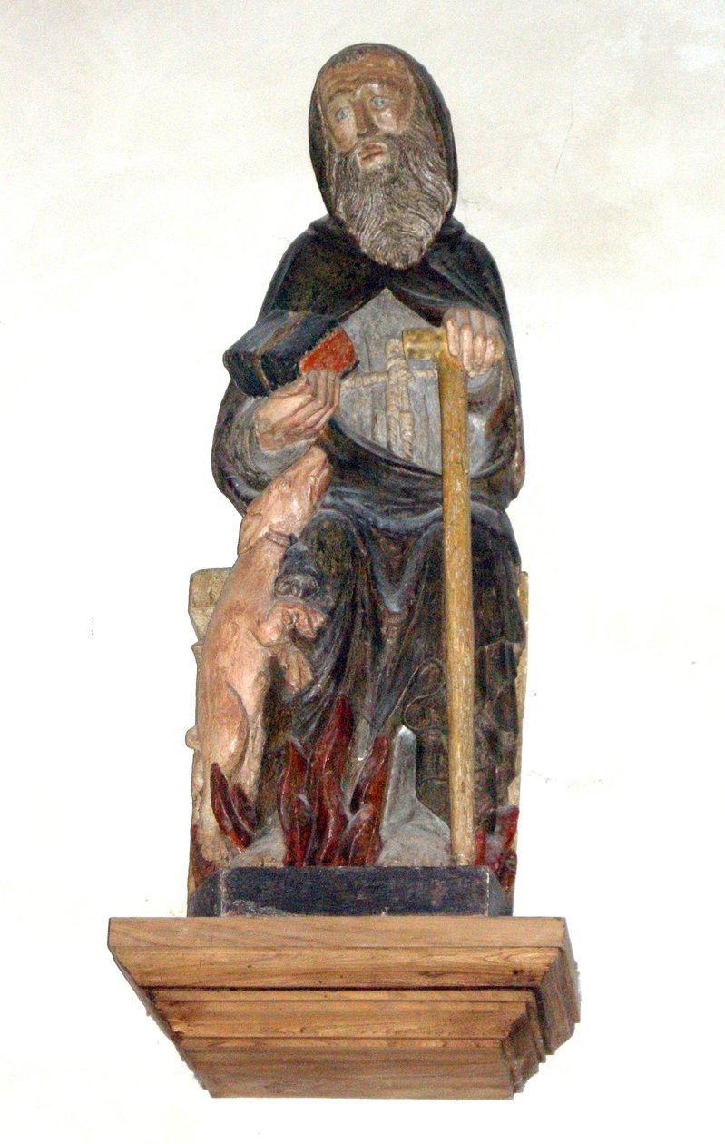 St. Anthony Abbed (malt tre) av French School