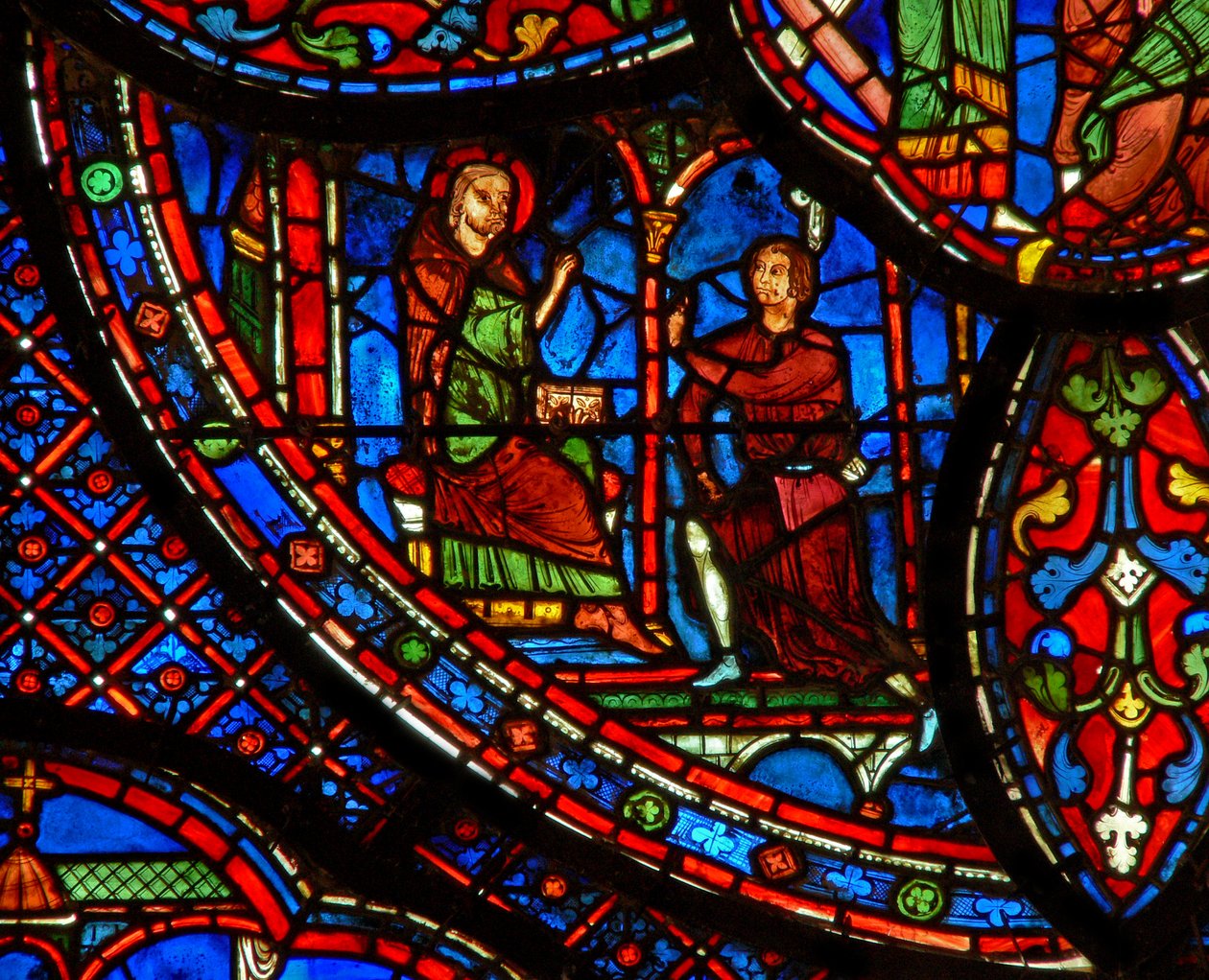 St Anthony: snakker med en mann (w30b) av French School