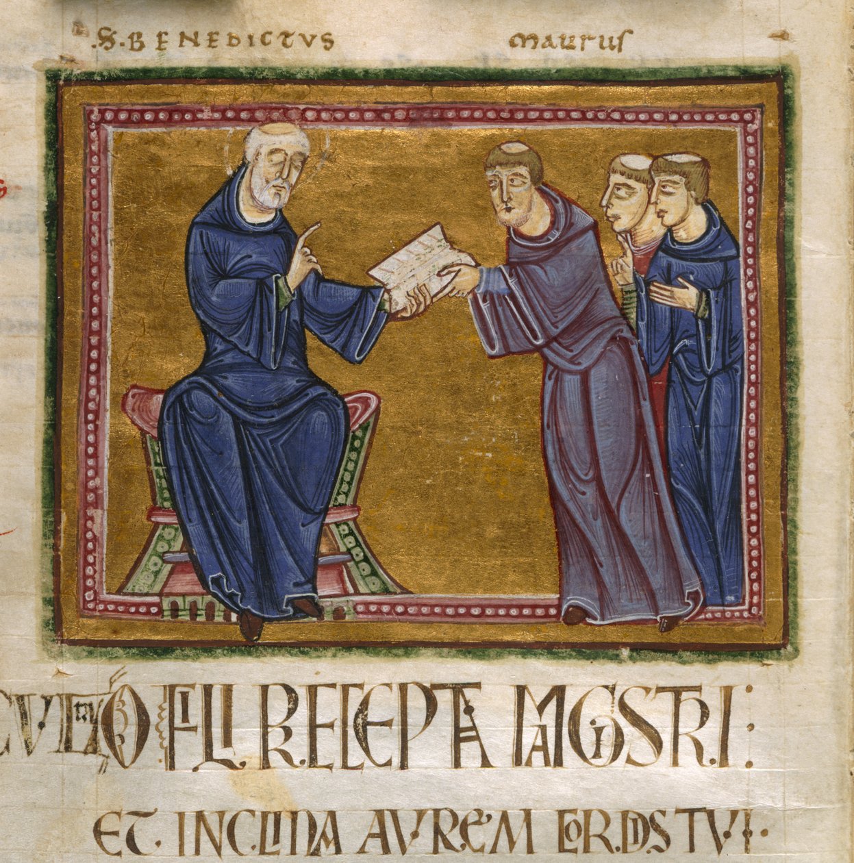 St. Benedict leverer sin regel av French School