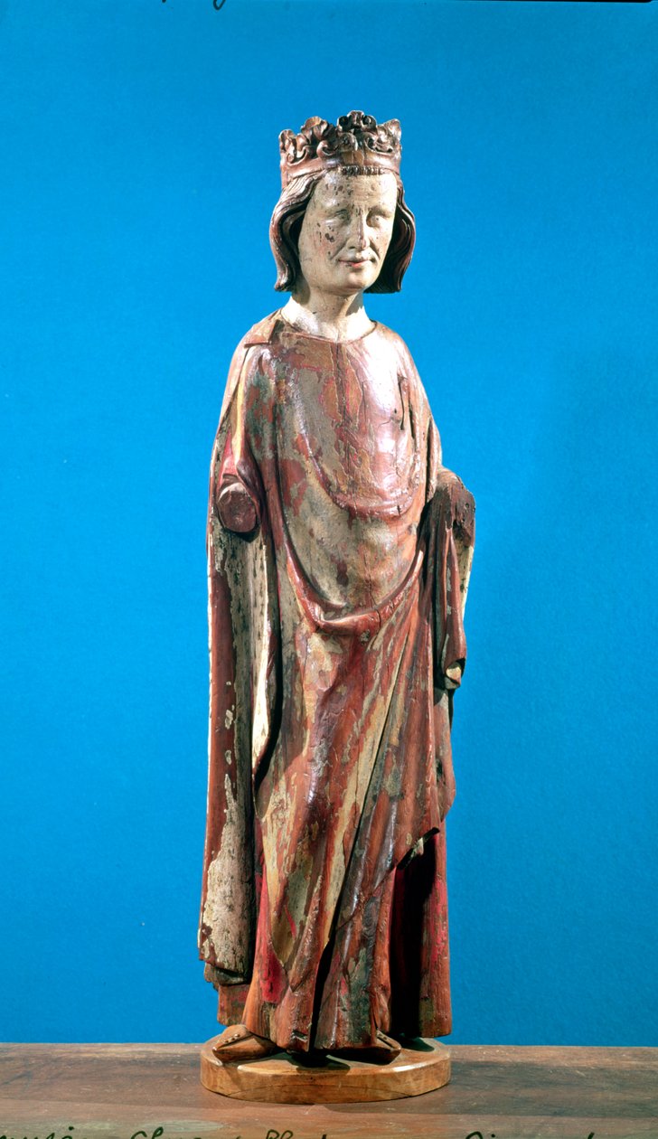 St. Louis (1215-70) (polykromt tre) av French School