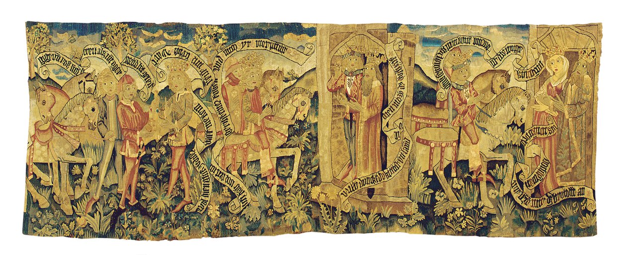 Strasbourg mytologisk billedvev fragment, ca. 1470-90 av French School