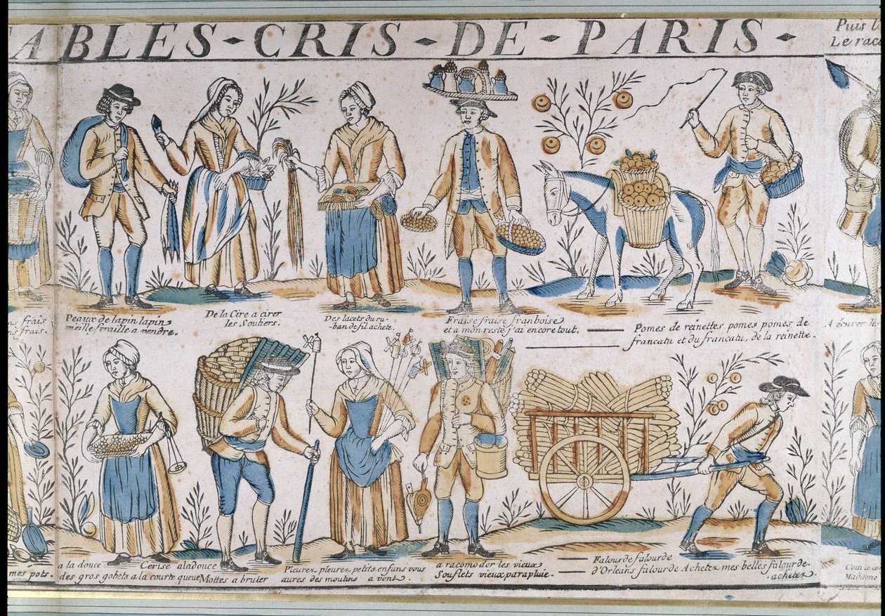 Gatehandlere på 1700-tallet av French School