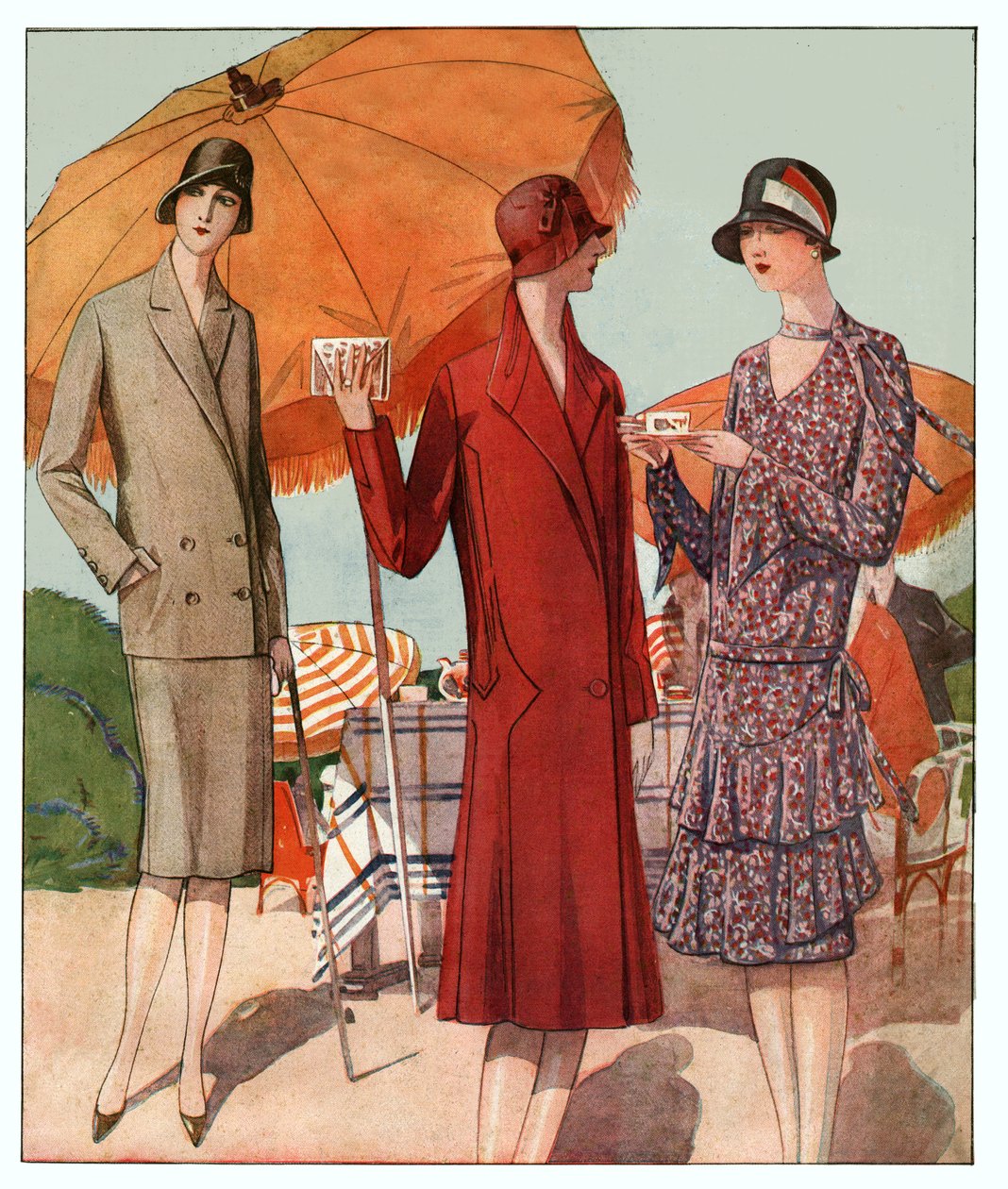 Sommerfrakk. 1929 (gravering) av French School