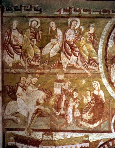 The Adoration of the Magi (fresco) av French School