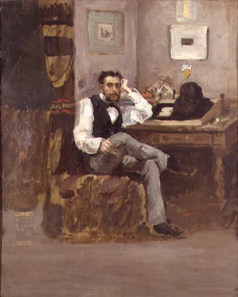 Kunstneren i studioet hans av French School
