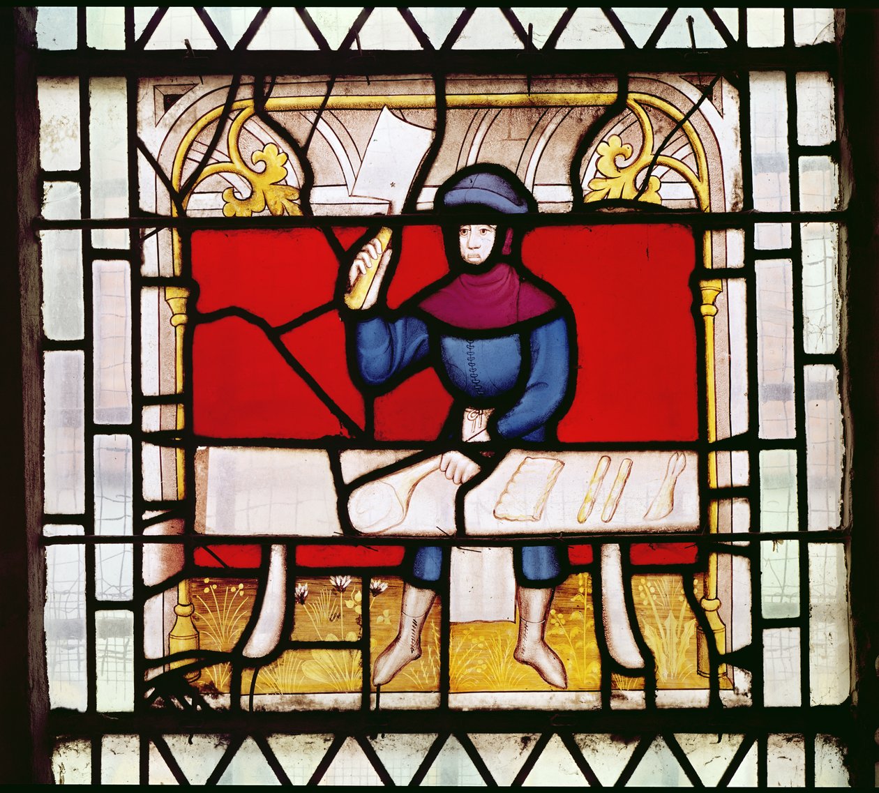 The Butchers Window (detalj) av French School