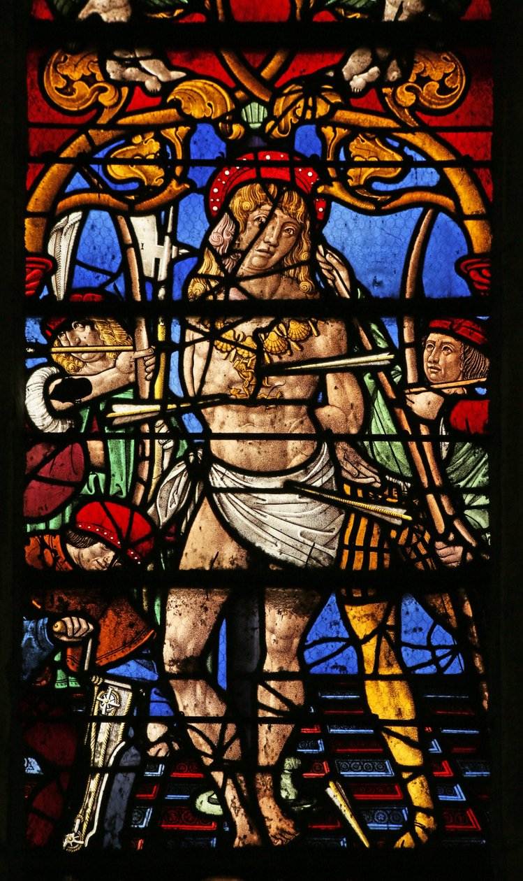 St Sebastians martyrium av French School