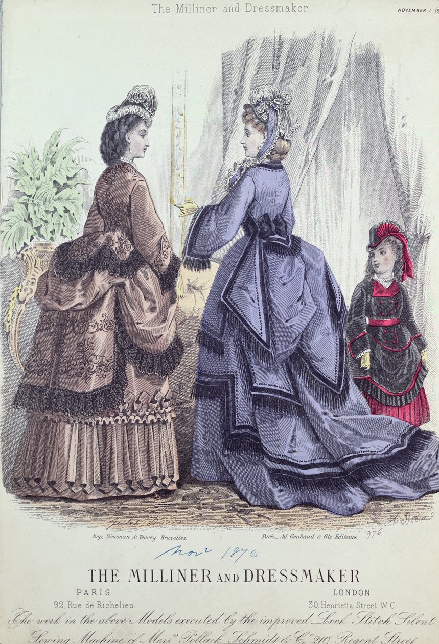 The Milliner and Dressmaker, 1888 av French School