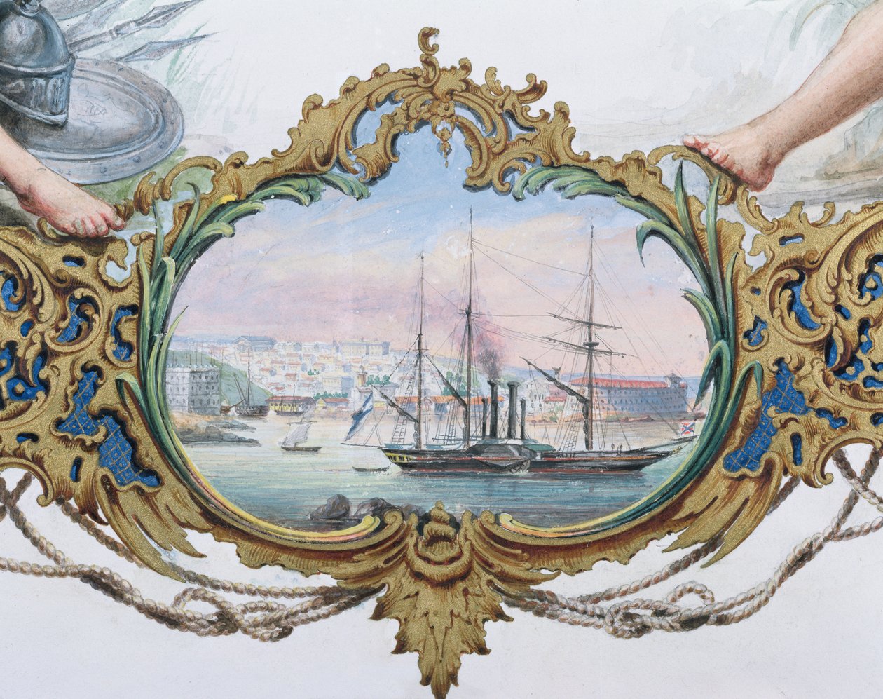 Havnen i Sevastopol, 1854 av French School