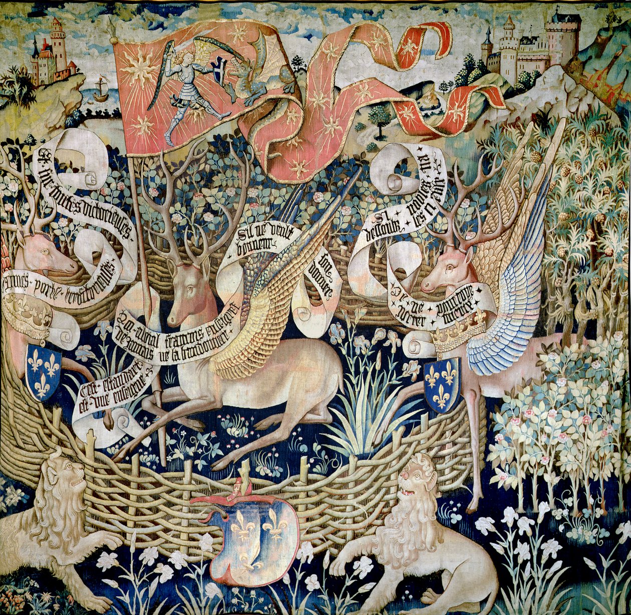 The Winged Deer av French School