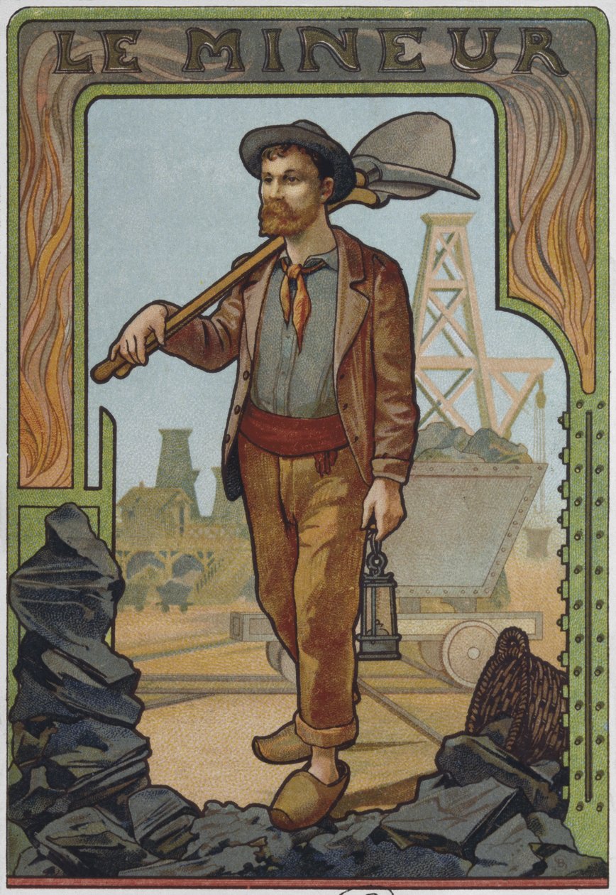 Kullgruvearbeideren, ca.1900 av French School