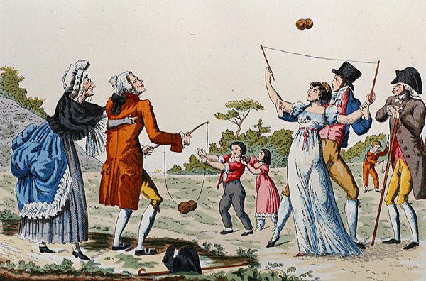 The game of diablo (color litho) av French School