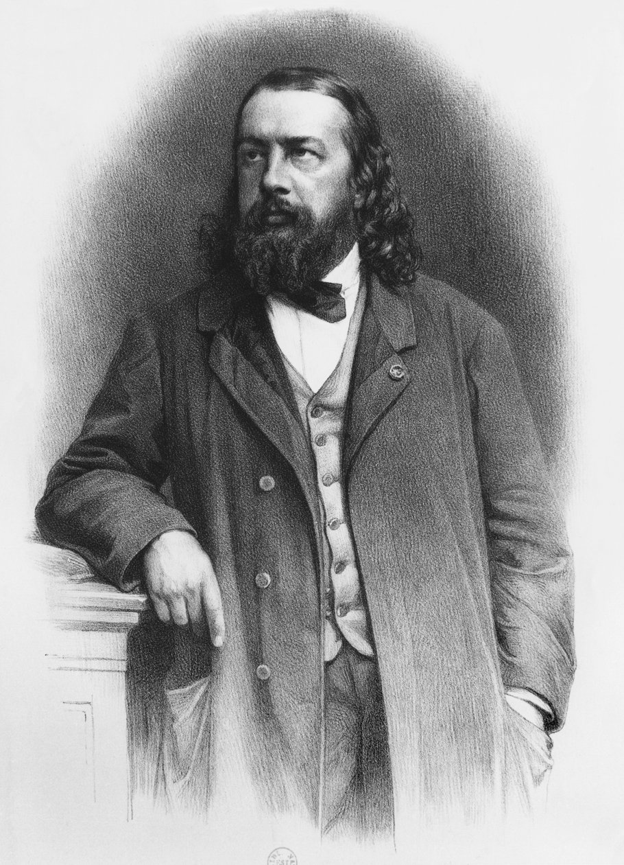 Theophile Gautier, gravert av A. Lemoine av French School