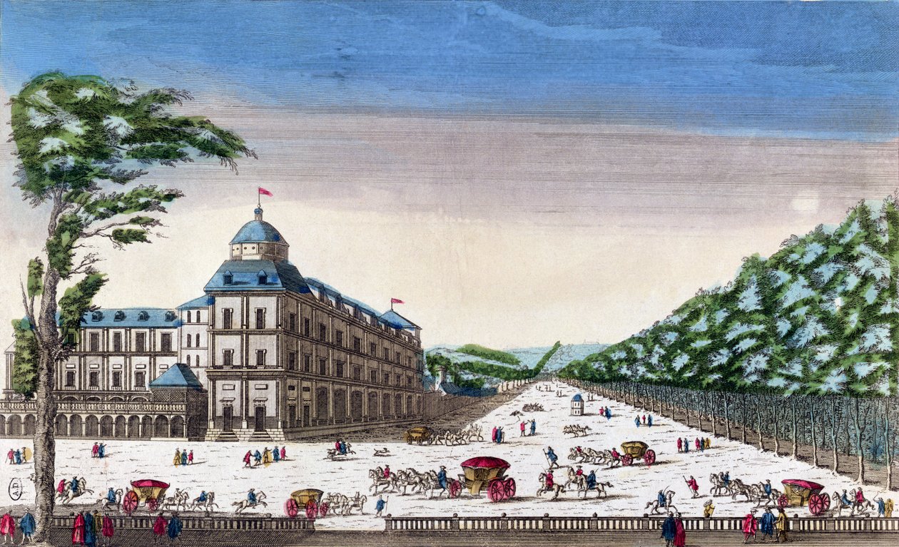 Utsikt over Schloss Esterhazy, Eisenstadt, Østerrike av French School