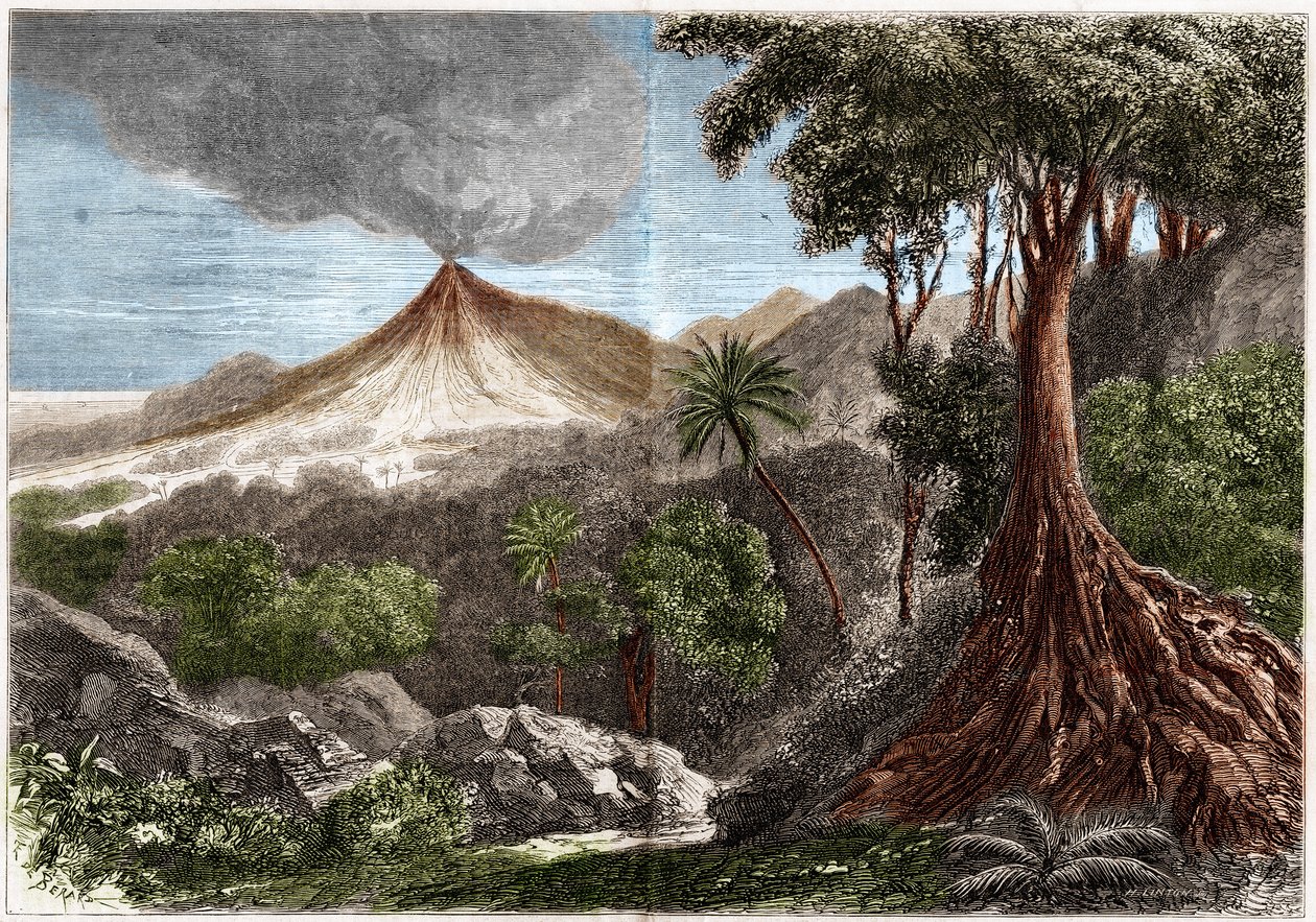 Vulkanutbrudd, Réunion Island av French School