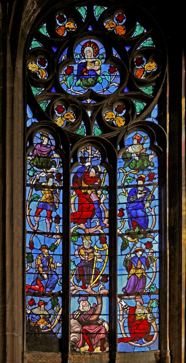Window Ew som viser Jesse-treet av French School