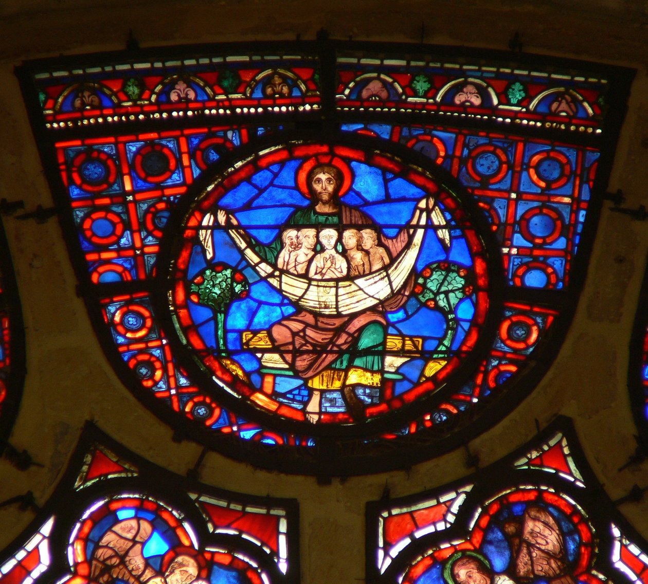 Window Ww som viser Abrahams barm av French School