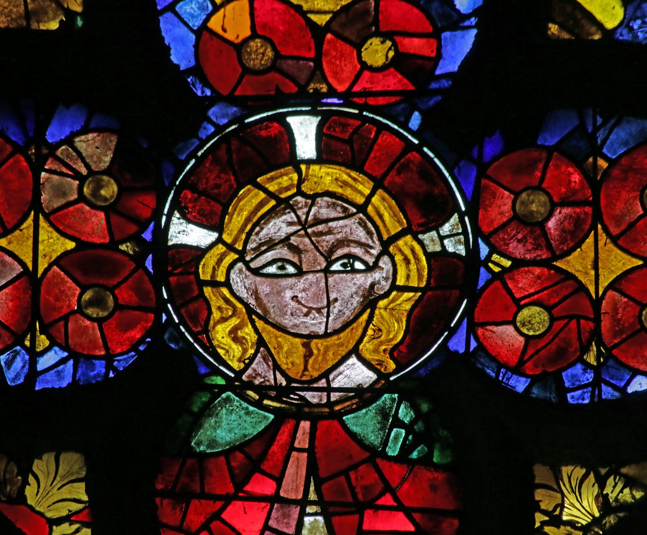 Vindu som viser Kristi hode, ca. 1290 av French School