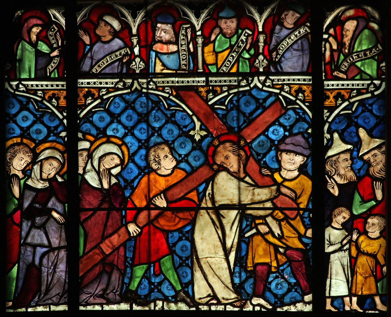 Vindu w12 som viser Via Crucis av French School