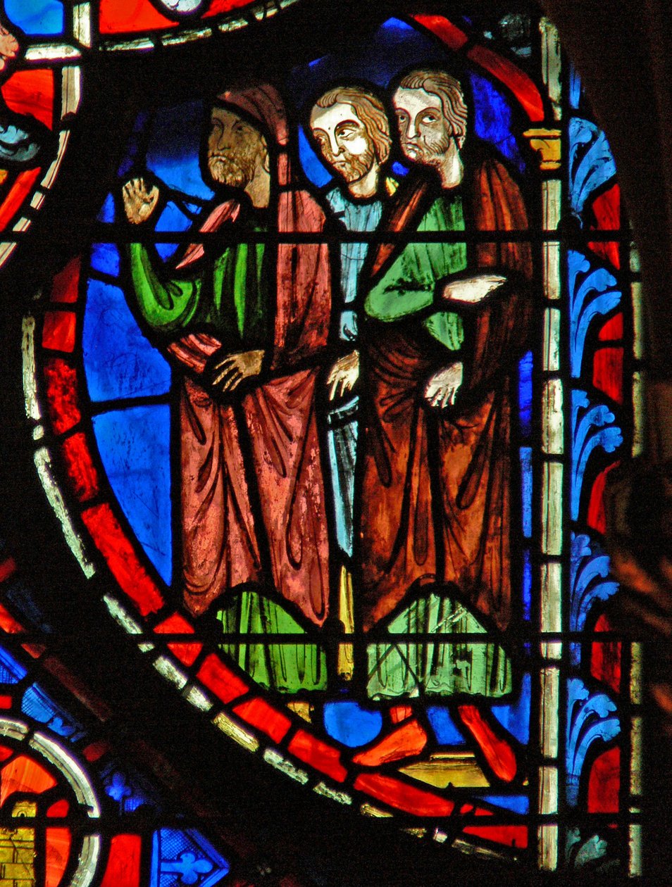 Window w8 Watching Judas mottar sølvet av French School