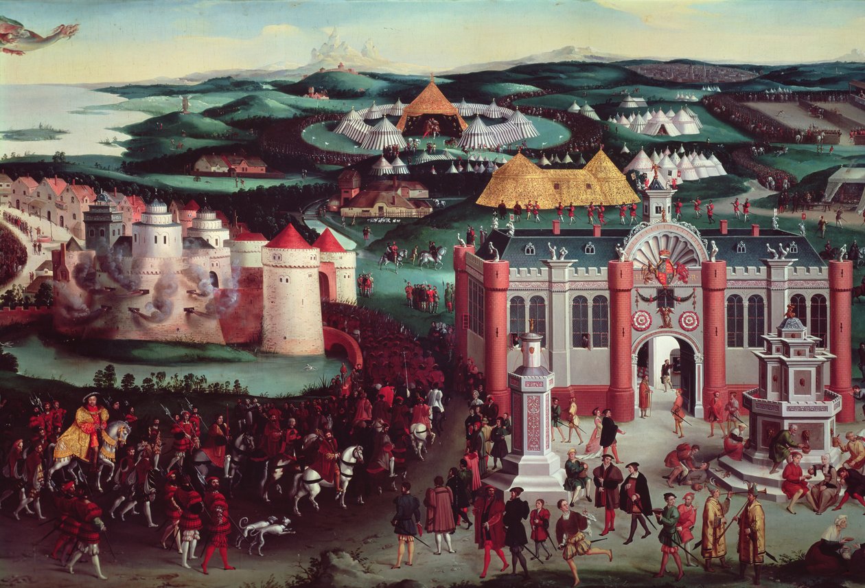 Field of the Cloth of Gold, 7. juni 1520 (sentral detalj) av Friedrich Bouterwek