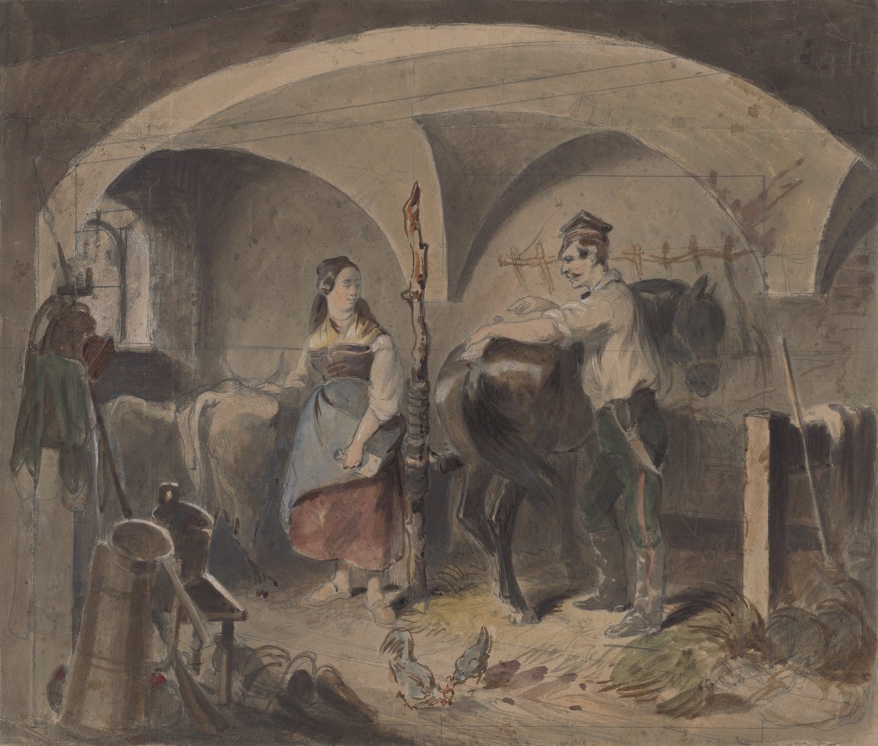 I stallen II av Friedrich Carl von Scheidlin