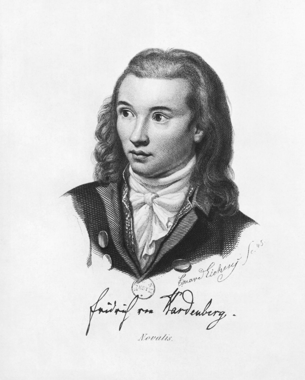 Novalis (1772-1801) 1845 av Friedrich Eduard Eichens