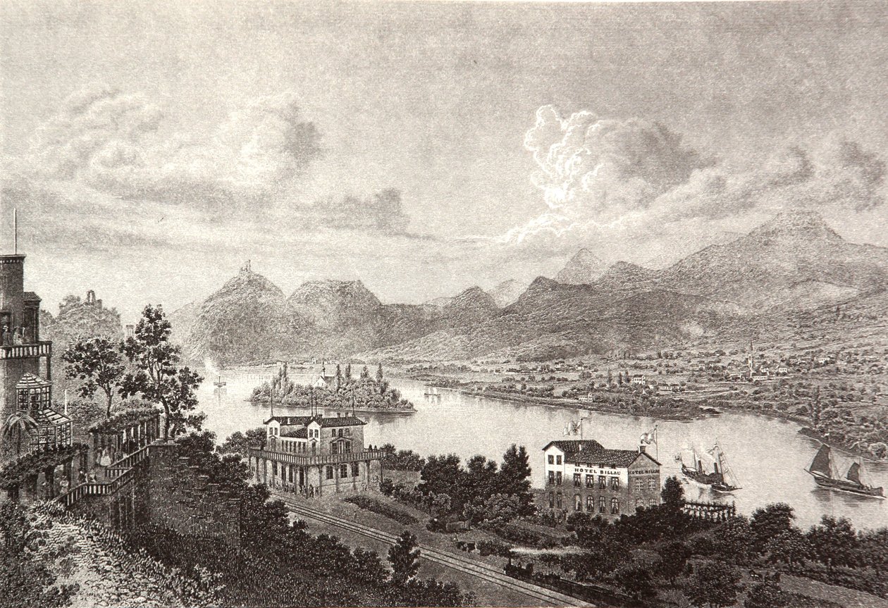Drachenfels Nonnenwerth Rolandseck av Pierre Joseph Redouté