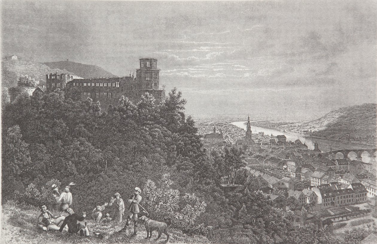Heidelberg av Pierre Joseph Redouté