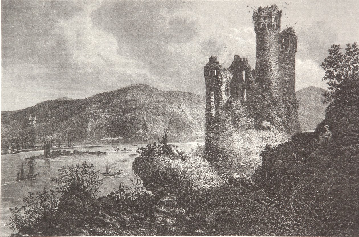Musetårnet og Ehrenfels av Pierre Joseph Redouté