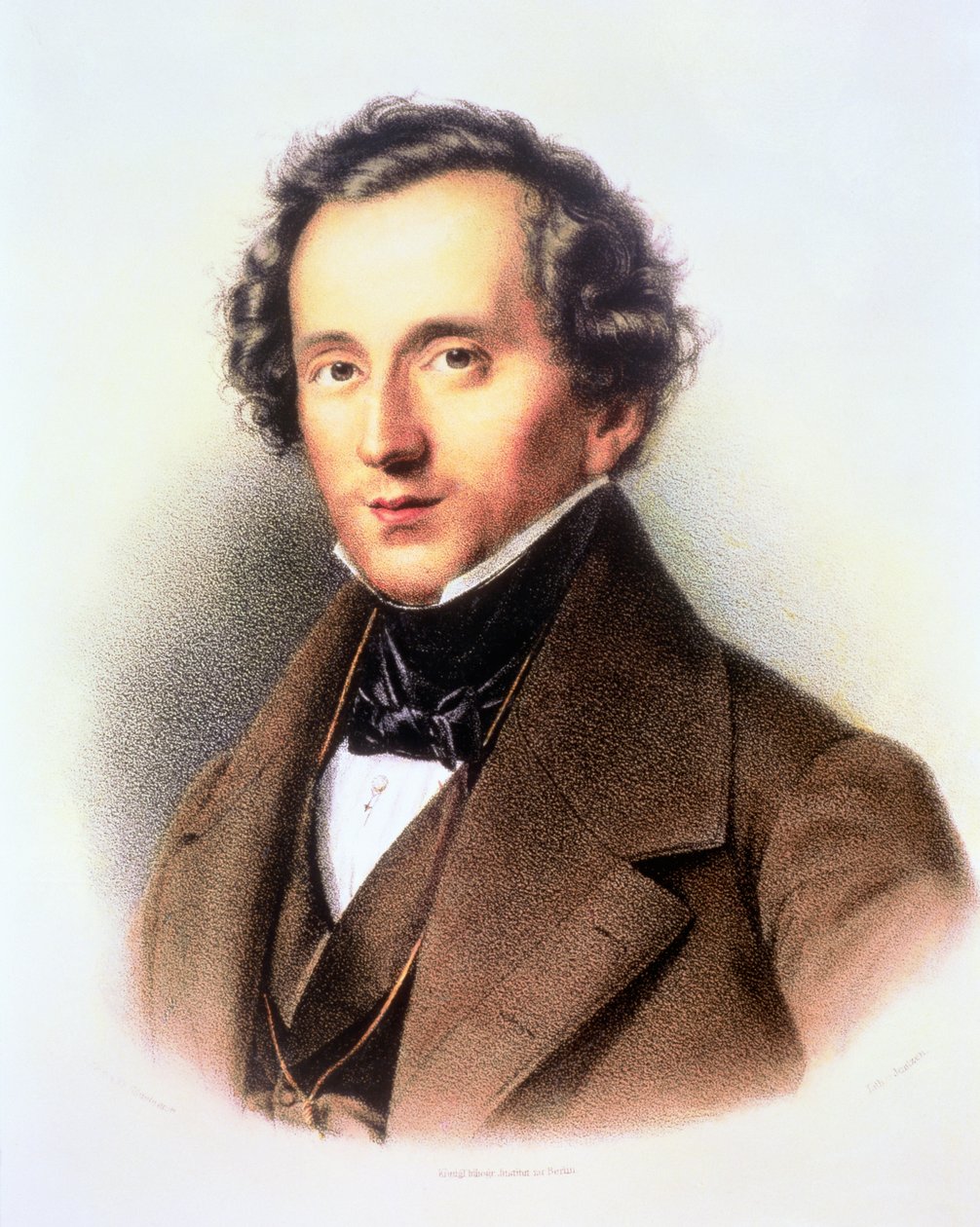 Portrett av Felix Mendelssohn (1809-47) av Friedrich Jentzen