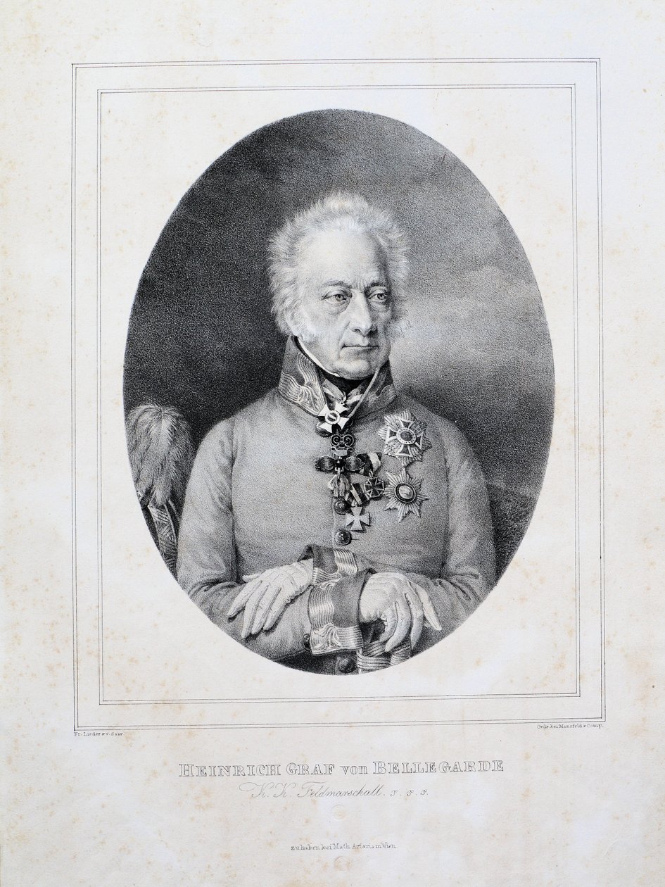 Heinrich grev von Bellegarde (1757-1845) av Friedrich Lieder