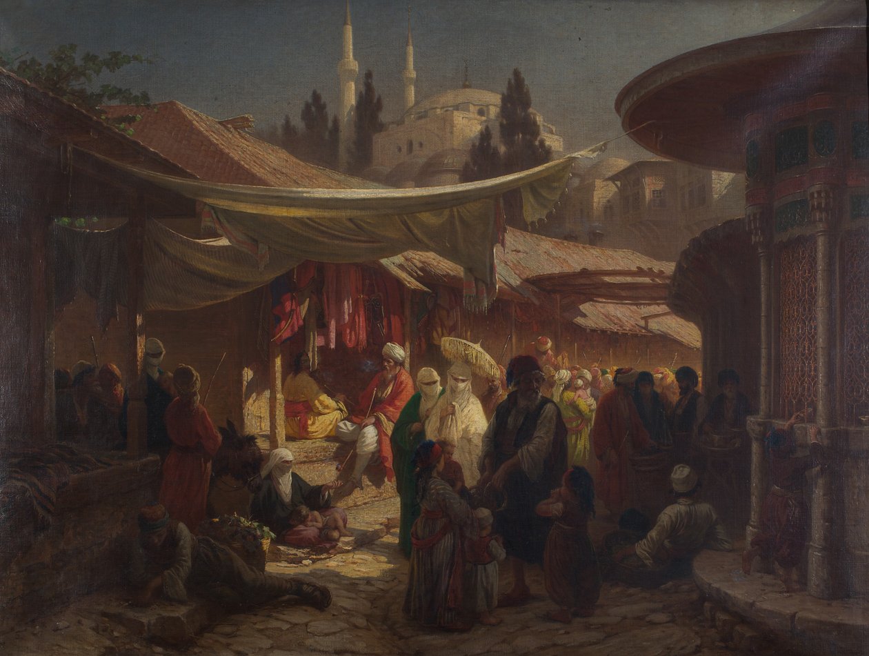Tyrkisk basar av Friedrich Alois Schönn