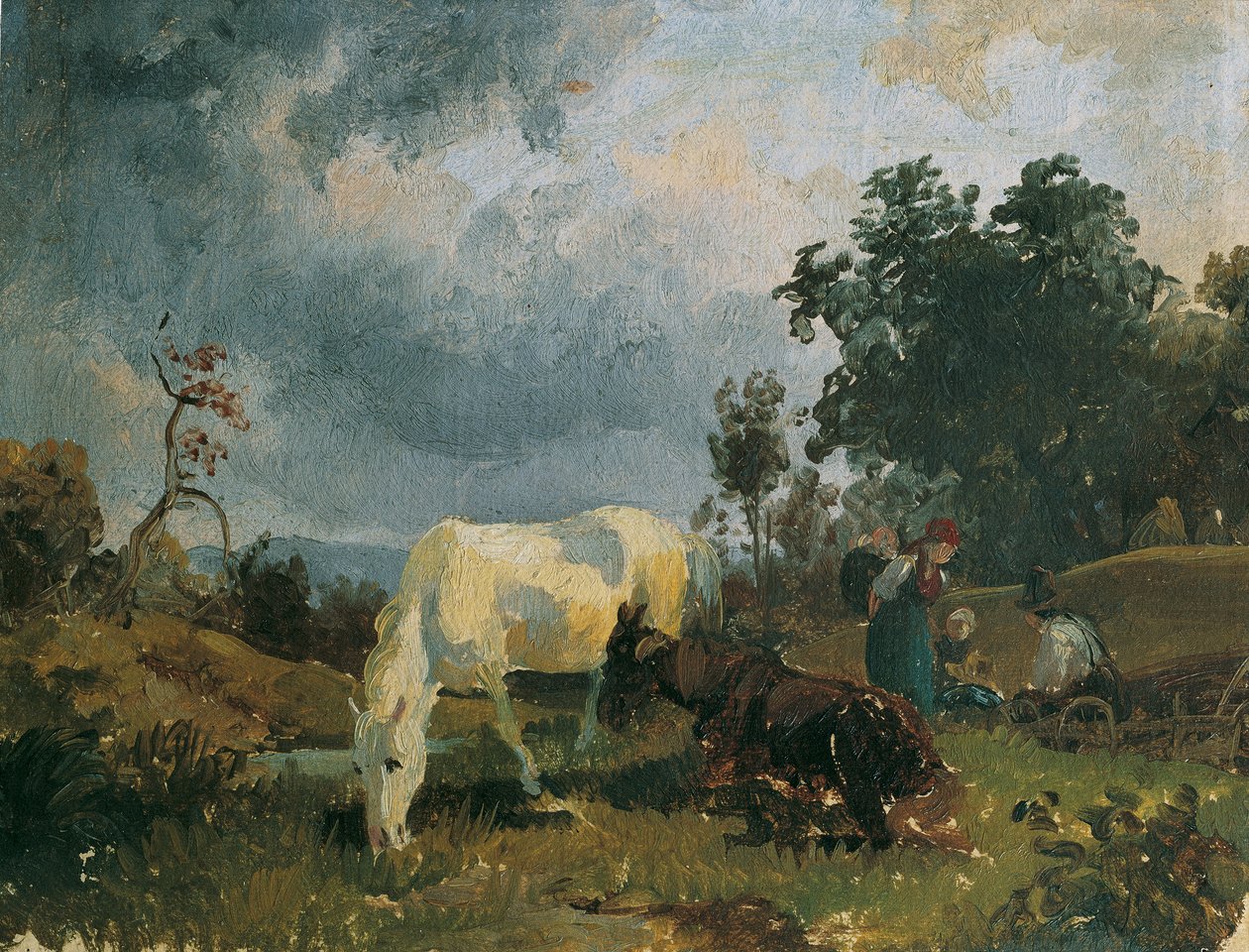 En grå hest på heia av Friedrich August Mathias Gauermann