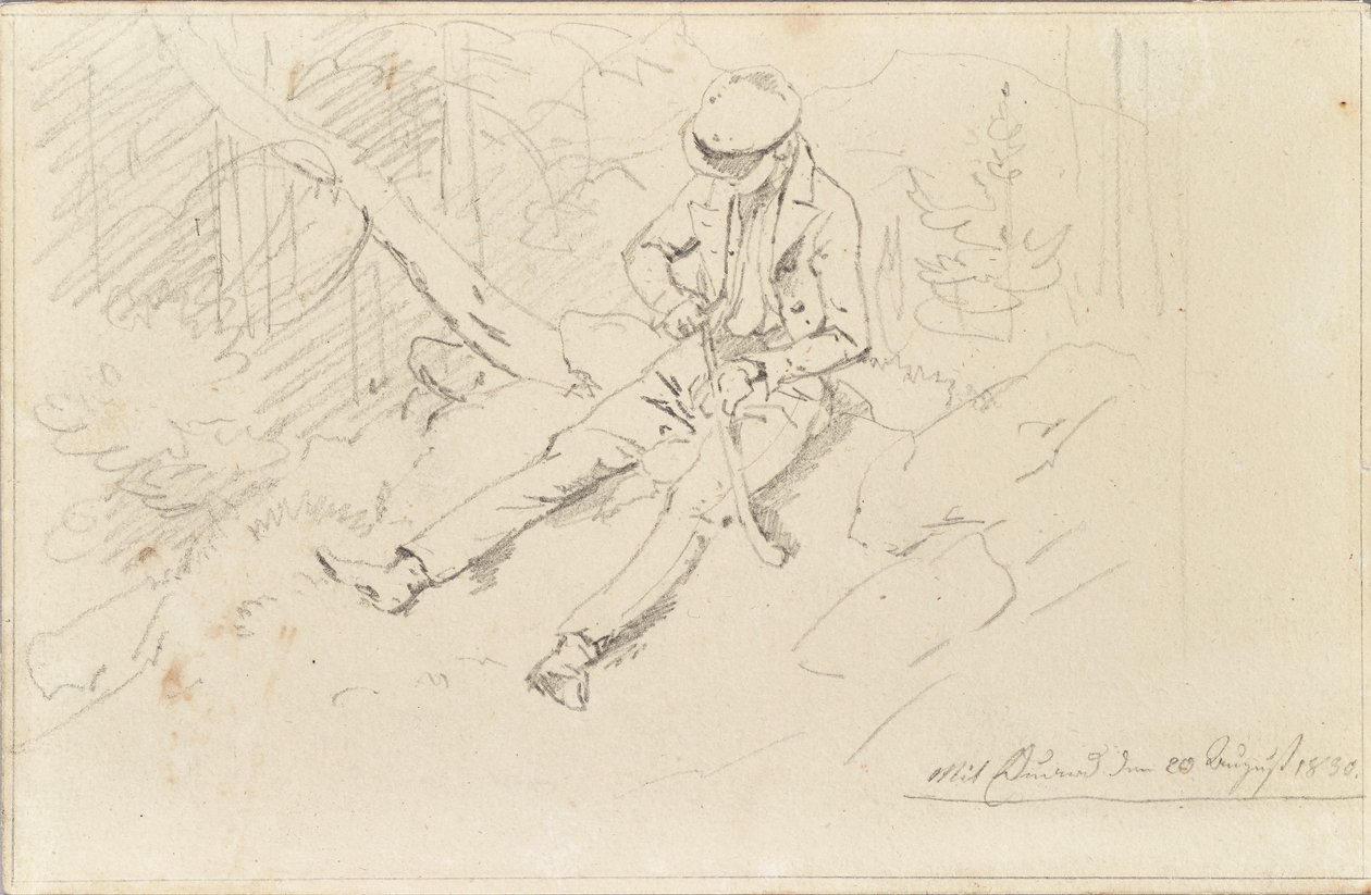 Ungdom med topphette av Friedrich August Mathias Gauermann