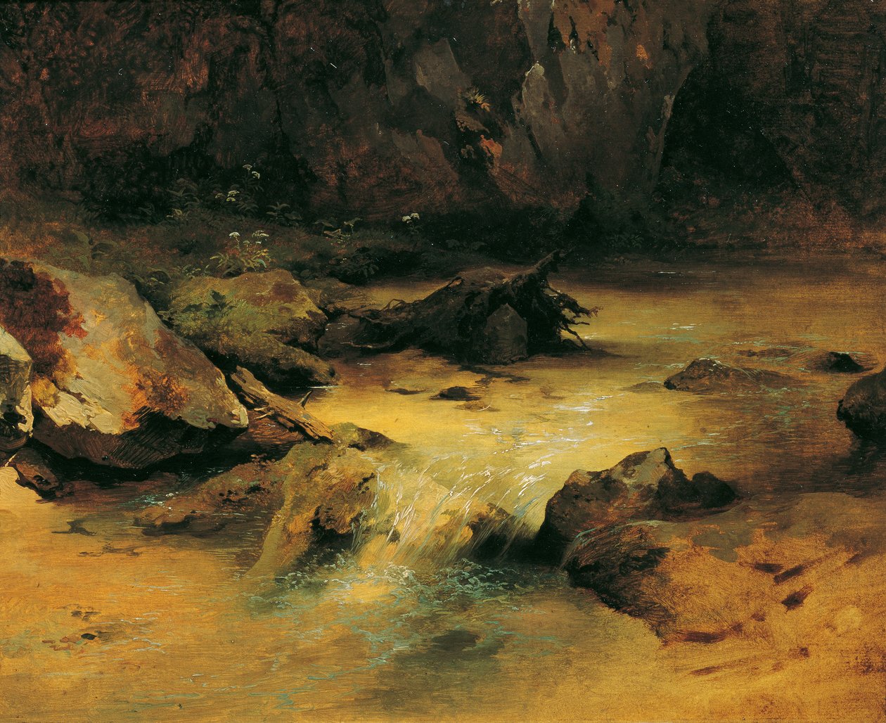 Wildbach av Friedrich August Mathias Gauermann